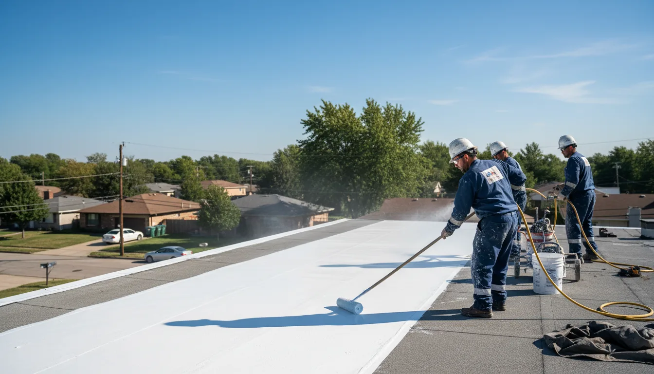 Commercial roof coating in Sylvia, KS near me